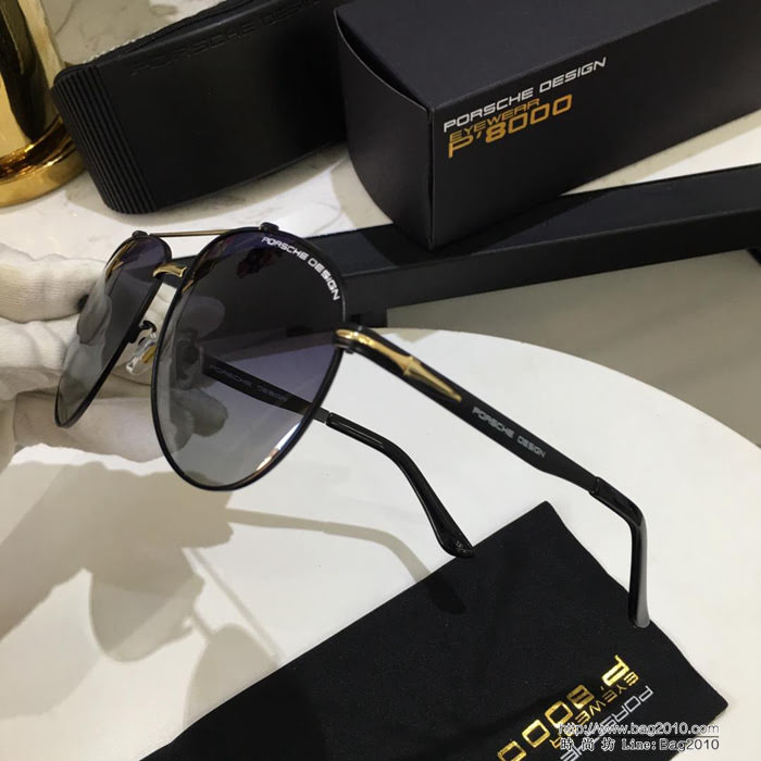 PORSCHE保時捷 2019新款 男款偏光墨鏡 進口寶麗來偏光鏡片 雙色電鍍 佩戴舒適 高品質男款墨鏡  lly1559